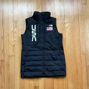 The North Face Women’s USA Olympic Puffer Ski Vest Full Zip Medium Black
